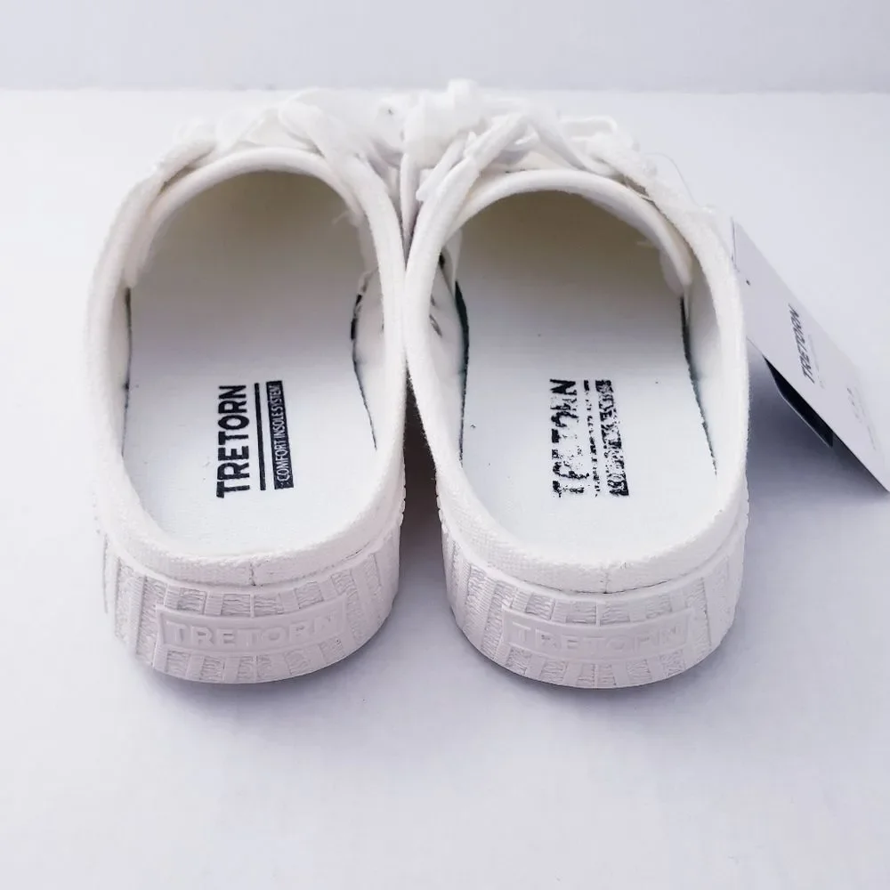 💥SOLD💥Tretorn Easy Nylite Canvas Lace Up Slip On Sneakers Mule Leopard Size 7 - Picture 8 of 11